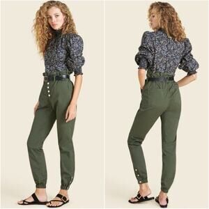 Veronica Beard Tedi Elastic Waist Pant Size 24 /0 in green